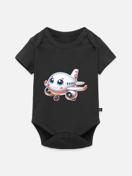 Airplane - Baby Premium short-sleeve bodysuit - black