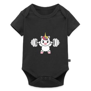 Humour musculation - Body à manches courtes Premium Bébé - noir - Devant