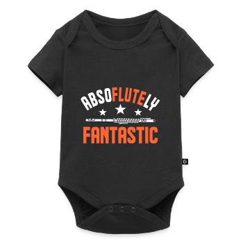 Flute SideBlown Flute - Baby Premium short-sleeve bodysuit - black - Front