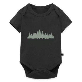Tree Silhouette Scout Hiking and Camping - Baby Premium short-sleeve bodysuit - black - Front