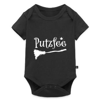 Putzfee Lustiger Spruch Putzfrau Haushalt Geschenk - Baby Premium Kurzarmbody - Schwarz - Vorne