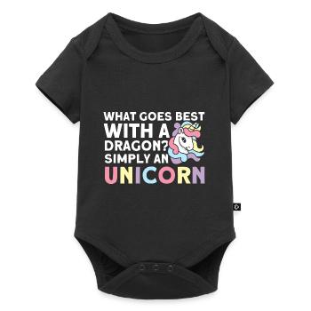 Unicorn Dragon Unicorn Unicorn Lovers - Baby Premium short-sleeve bodysuit - black - Front