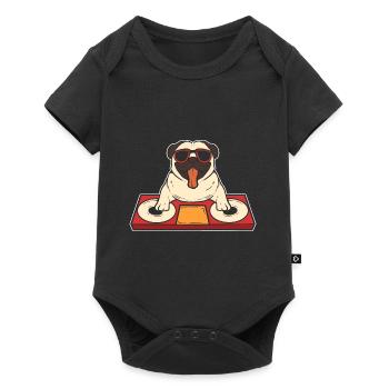 DJ Mop Music Lovers Gift - Baby Premium short-sleeve bodysuit - black - Front