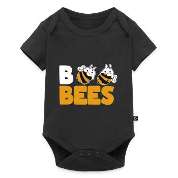 Lustige Boo Bienen Halloween Bee Ghost - Baby Premium Kurzarmbody - Schwarz - Vorne