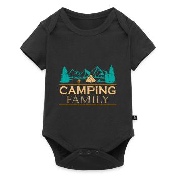 Camping Camping Holiday Family - Baby Premium short-sleeve bodysuit - black - Front