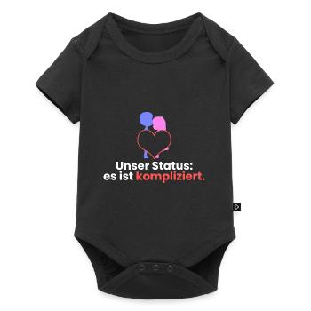 Unser Status: es ist kompliziert - Baby Premium Kurzarmbody - Schwarz - Vorne