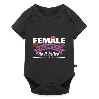 Les ingénieures le font mieux - Body à manches courtes Premium Bébé - noir - Devant