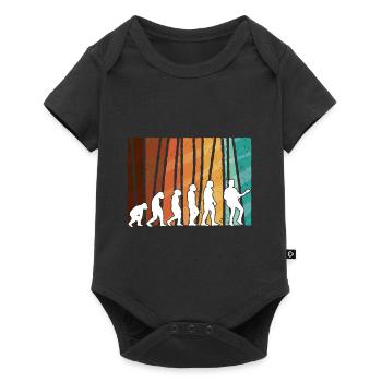 Human Evolution Guitar Band Retro Vintage - Baby Premium Kurzarmbody - Schwarz - Vorne