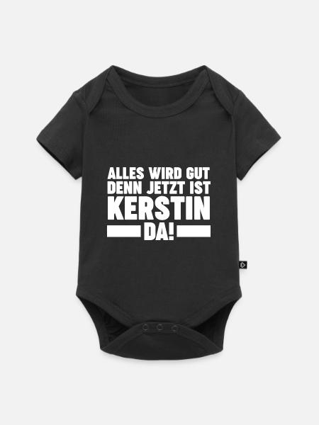 Kerstin - Baby Premium Kurzarmbody - Schwarz