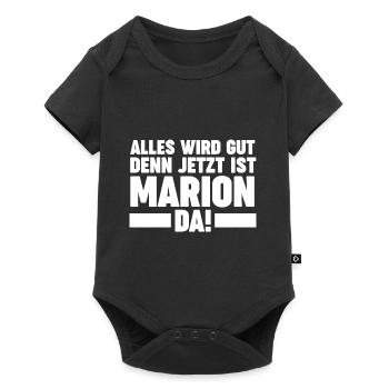Marion - Baby Premium Kurzarmbody - Schwarz - Vorne