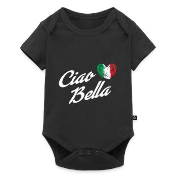 Ciao Bella - Italien Liebe - Baby Premium Kurzarmbody - Schwarz - Vorne