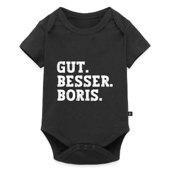 Gut Besser Boris Lustiger Spruch Name Boris - Baby Premium Kurzarmbody - Schwarz - Vorne