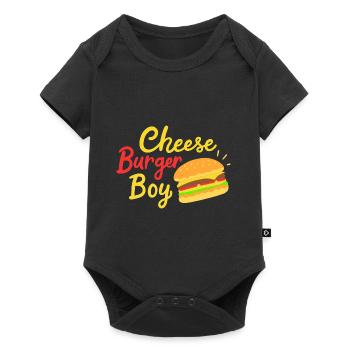 Cheeseburger Boy - Baby Premium Kurzarmbody - Schwarz - Vorne