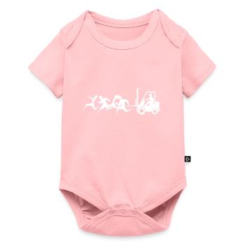 Gabelstapler zertifiziert - LKW-Fahrer - Baby Premium Kurzarmbody - Rosa - Vorne