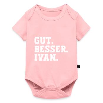 Gut Besser Ivan Lustiger Spruch Name Ivan - Baby Premium Kurzarmbody - Rosa - Vorne