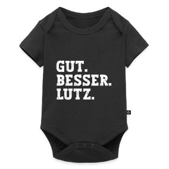 Gut Besser Lutz Lustiger Spruch Name Lutz - Baby Premium Kurzarmbody - Schwarz - Vorne