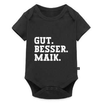 Gut Besser Maik Lustiger Spruch Name Maik - Baby Premium Kurzarmbody - Schwarz - Vorne