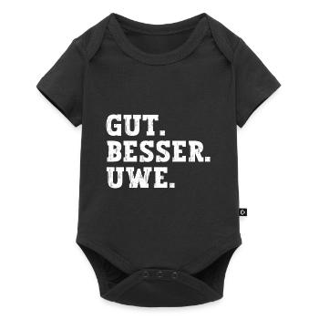 Gut Besser Uwe Lustiger Spruch Name Uwe - Baby Premium Kurzarmbody - Schwarz - Vorne