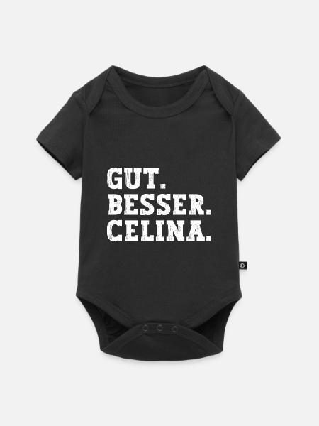 Gut Besser Celina Lustiger Spruch Name Celina - Baby Premium Kurzarmbody - Schwarz
