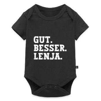 Gut Besser Lenja Lustiger Spruch Name Lenja - Baby Premium Kurzarmbody - Schwarz - Vorne