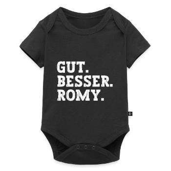 Gut Besser Romy Lustiger Spruch Name Romy - Baby Premium Kurzarmbody - Schwarz - Vorne