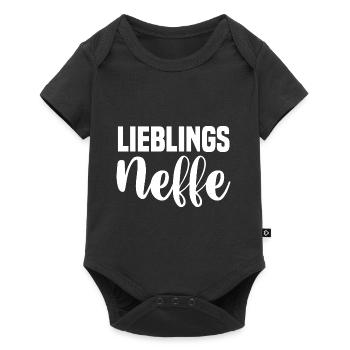Neffe - Baby Premium Kurzarmbody - Schwarz - Vorne