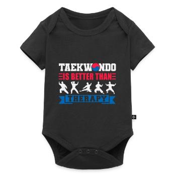TKD Korean Martial Arts Tae Kwon - Baby Premium Kurzarmbody - Schwarz - Vorne