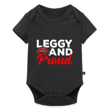 Long-legged and proud tarantula owners - Baby Premium short-sleeve bodysuit - black - Front