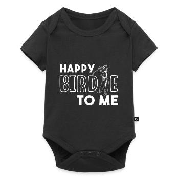 Glückliches Vögelchen für mich - Baby Premium Kurzarmbody - Schwarz - Vorne