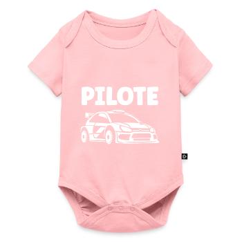 Humour pilote de rallye - Body à manches courtes Premium Bébé - rose - Devant