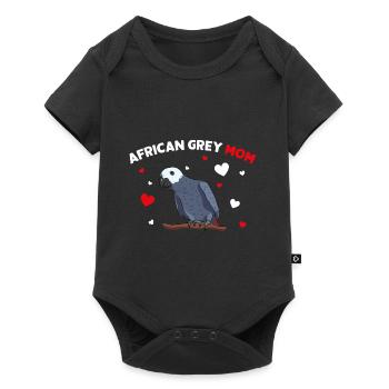 African Grey Parrot Mom Love funny Women - Baby Premium short-sleeve bodysuit - black - Front