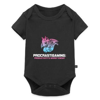 Gamer Procrastigaming Gaming - Baby Premium short-sleeve bodysuit - black - Front