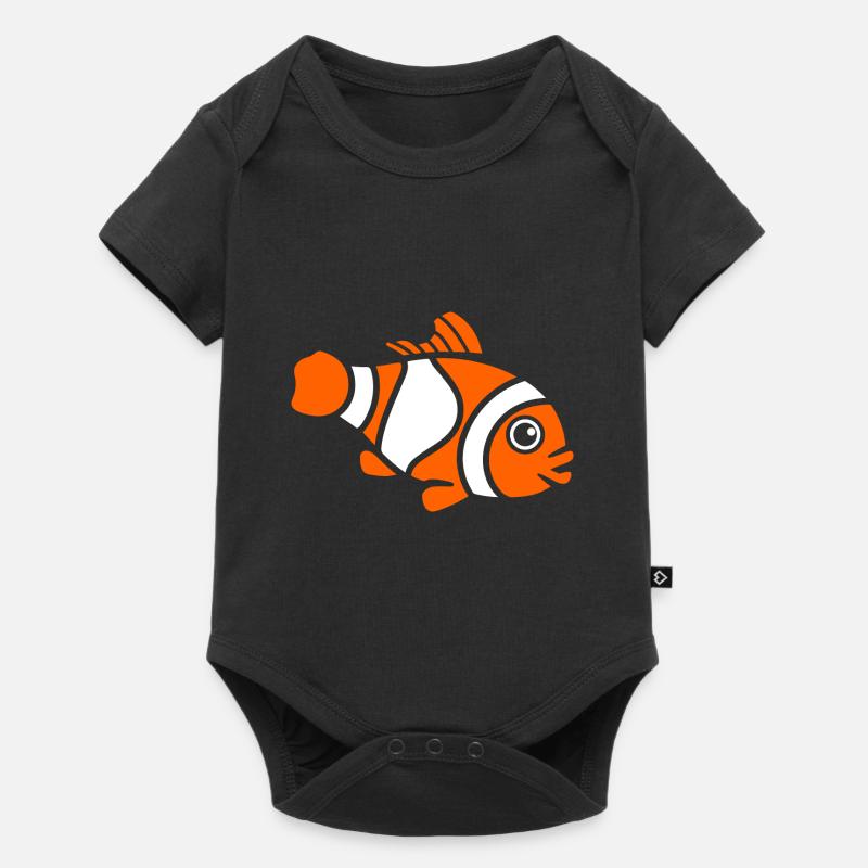 Clownfisch - Baby Premium Kurzarmbody - Schwarz