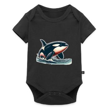 Orque Épaulard - Body à manches courtes Premium Bébé - noir - Devant
