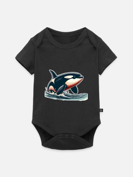 Orca Schwertwal - Baby Premium Kurzarmbody - Schwarz