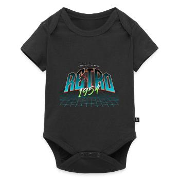1954 Année de naissance Année de naissance - Body à manches courtes Premium Bébé - noir - Devant