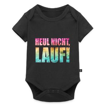 Ne pleurez pas, courez ! - Course à pied, jogging, sport, course à pied - Body à manches courtes Premium Bébé - noir - Devant