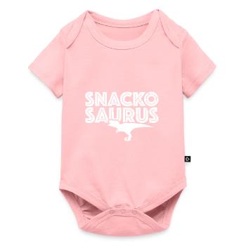 snackosaurus dinosaure lézard collation mot jeunesse - Body à manches courtes Premium Bébé - rose - Devant