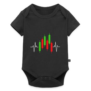 stock exchange - Baby Premium short-sleeve bodysuit - black - Front