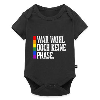 Rainbow Regenbogen Lesbe Pride LGBTQ Kleidung Mann - Baby Premium Kurzarmbody - Schwarz - Vorne