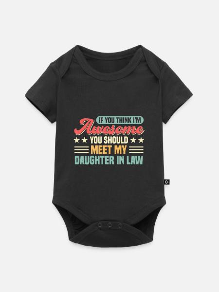 Tochter Schwiegertochter Schwiegertochter Geschenk - Baby Premium Kurzarmbody - Schwarz