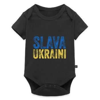 Slava Ukraini - Body à manches courtes Premium Bébé - noir - Devant