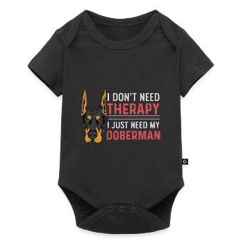 Besoin de mon doberman. Poison pour personne déprimée - Body à manches courtes Premium Bébé - noir - Devant