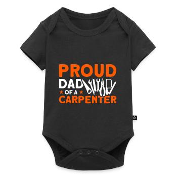 Fier Papa Père Charpentier Père Famille - Body à manches courtes Premium Bébé - noir - Devant