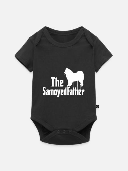 Lustiges Samojeden Herrchen Parodie Samojede - Premium kortærmet baby-body - sort
