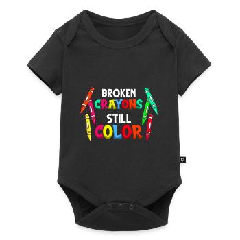 Crayon Box Colored Pencil Wax Case Wax Crayon - Baby Premium short-sleeve bodysuit - black - Front