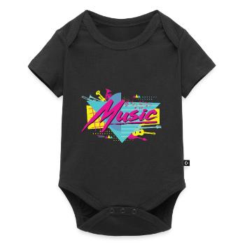 Music with musical instrument motif - gift - Baby Premium short-sleeve bodysuit - black - Front