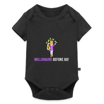 Millionaire before 60! - Baby Premium short-sleeve bodysuit - black - Front