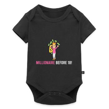Millionaire before 18! - Baby Premium short-sleeve bodysuit - black - Front