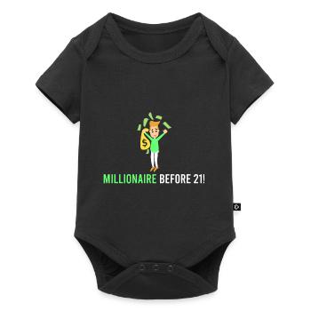 Millionaire in front of 21! - Baby Premium short-sleeve bodysuit - black - Front